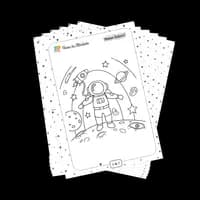 Astronautas para colorir