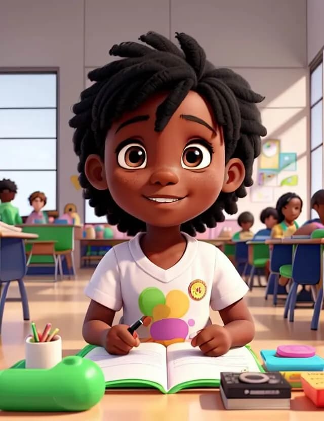 Categoria - Fundamental I Menina negra na sala
